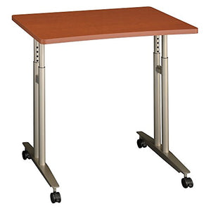 Bush Business Furniture Series C Collection 36W Adjustable Height Mobile Table in Auburn Maple