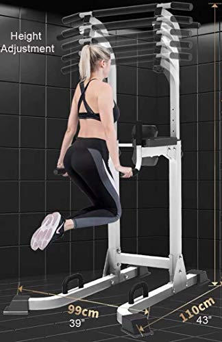 Power Tower Multi-Functional Training Equipment Pull-up bar Parallel Bars Power Tower Dip Station Multifunction Home Gym Strength Training Equipment Sit-ups Push-up Supports for Bearings Weight 660 lb