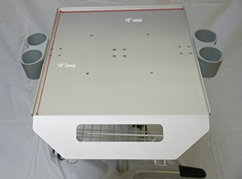 Mobile Rolling Cart for Ultrasound Imaging System Adjustable Height, Best for LCD Display Scanner.