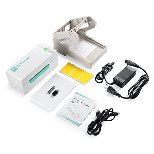 OFFNOVA Bluetooth Thermal Label Printer, High-Speed 4"x6" Shipping Label Printer for Shipping Packages Home Small Business, Compatible with Smartphone Windows - 203 DPI Printer