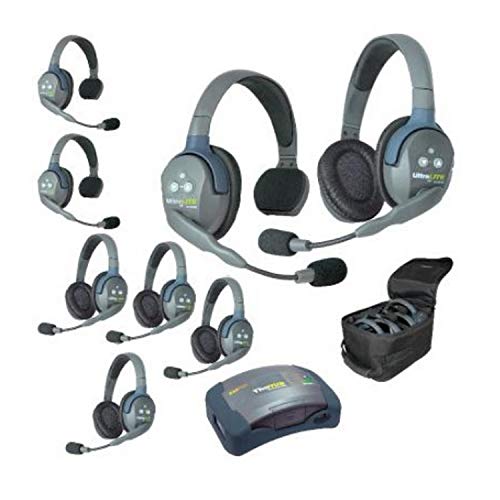 EARTEC HUB835 8-Person Full Duplex Wireless Intercom with Headsets