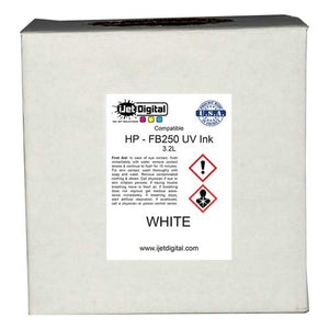 iJetDigital - FB 250 UV Compatible Ink for HP 500 Printers-White