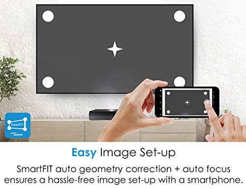 Optoma CinemaX P1 4K UHD Laser TV Home Theater Projector | Bright 3000 Lumens | Ultra Short Throw | Integrated NuForce Soundbar | Stream Netflix and Prime Video | Works with Alexa and Google, Black