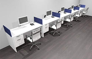 UTM Modern 5-Person Acoustic Divider Office Workstation Desk Set OF-CPN-SPRB33