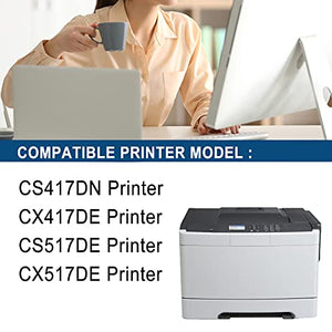 3 Pack(C/M/Y) 71B0H20 71B0H30 71B0H40 Toner Cartridge Replacement for Lexmark CS417 CS417dn CX417de CS517de CX517de Printer Toner.