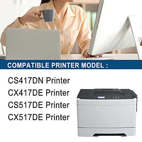 3-Pack Black 71B1HK0 Toner Cartridge Compatible Replacement for Lexmark CS417 CX417de CS417dn CX517de CS517de Printer Ink Cartridge.