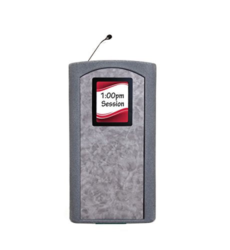 Audio System Group Accent Classic Integrator Vertical Logo Lectern Podium, Gray Granite - Dan James Original