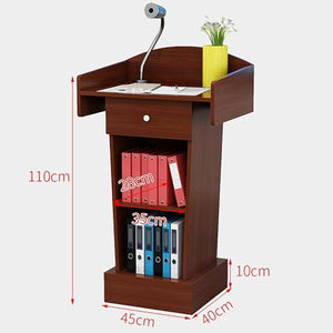 CAMBOS Lectern Podium Stand with Open Storage Drawer