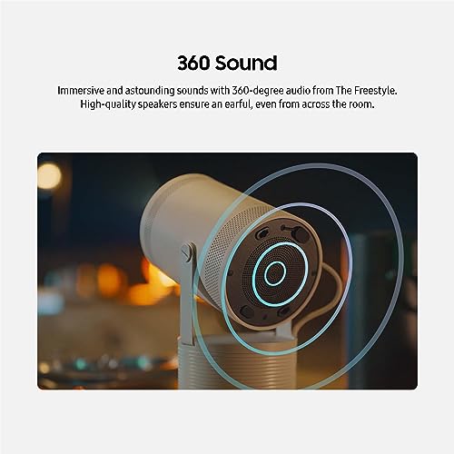 SAMSUNG Freestyle 2nd Gen Smart Portable Projector FHD HDR 360 Sound