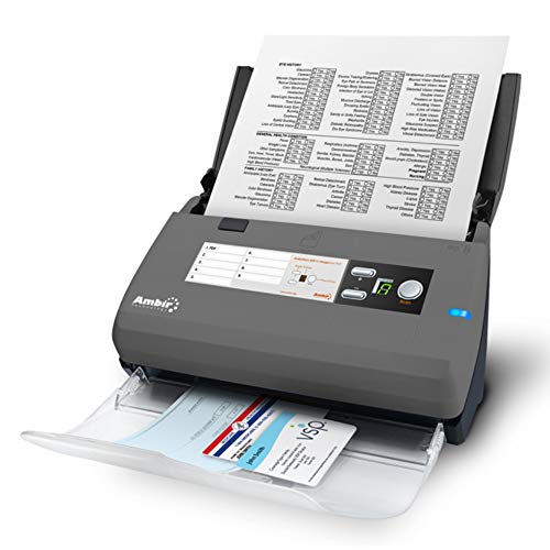 Ambir ImageScan Pro 820ix High-Speed ADF Scanner for Windows PC with Business Card Software