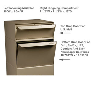 dVault Full Service Vault DVCS0015 Secure Curbside Mailbox/Package Drop with Locking Letterbox (Black)