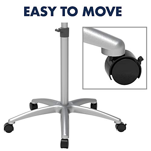 Quartet Easel, Magnetic, Glass Whiteboard, 3' x 2', Adjustable, Portable, Flip Chart Holder, Infinity (ECM32G)