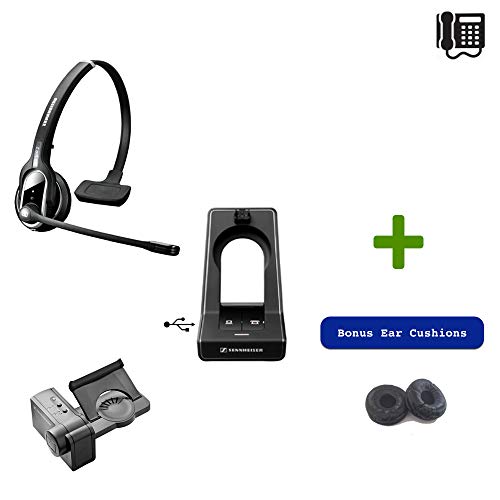 Sennheiser SD PRO1 - Deskphone Cordless Headset Bundle 506007-B- Remote Answering Lifter | for Cisco, Polycom, Avaya, Yealink, ShoreTel and Other Business Desk Phones | Compatible with IP Telephones