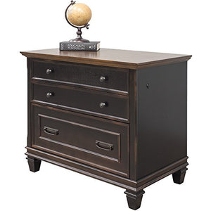 Martin Furniture Hartford Lateral File Cabinet, Brown - Fully Assembled