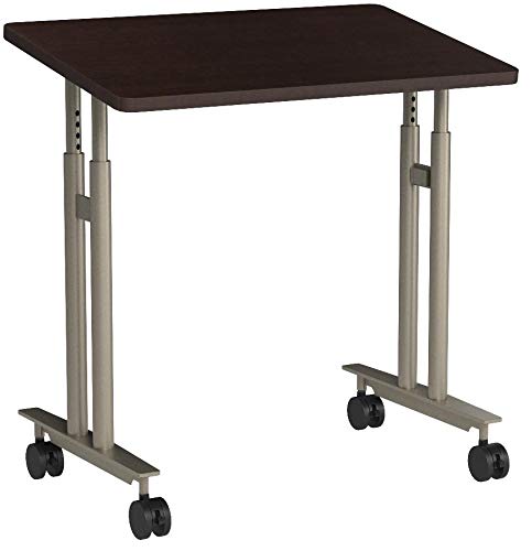 Bush Business Furniture Series C 36W Adjustable Height Mobile Table in Mocha Cherry