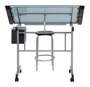 SD Studio Designs Vision Modern Metal Drafting Table with Angle Adjustable Top