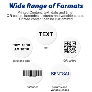 BENTSAI B30 1 Inch Handheld Printer Labeler with 4.3 Inch HD LED Touch Screen Bottle Wood Printer use for QR-Code Barcode Production Date DIY Logo Print on Card Bag Box Labeler