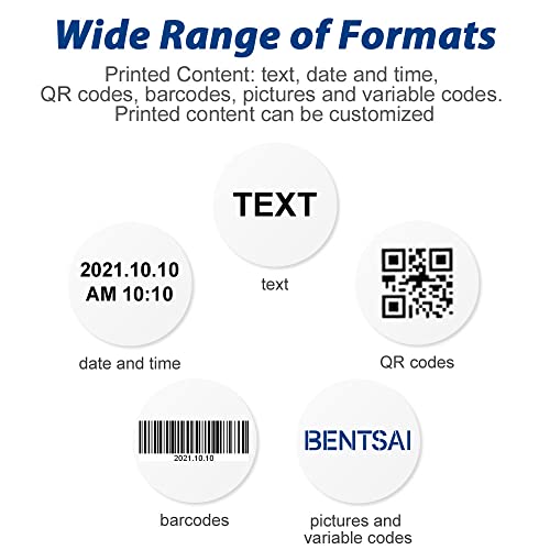 BENTSAI B35 One inch Handheld Inkjet Printer, Large Character Inkjet Printer, Up to 1"/25mm Print Height, Use for Both Water-Absorbing and Almost Any Porous Surfaces with Solvent Quick Dry Ink