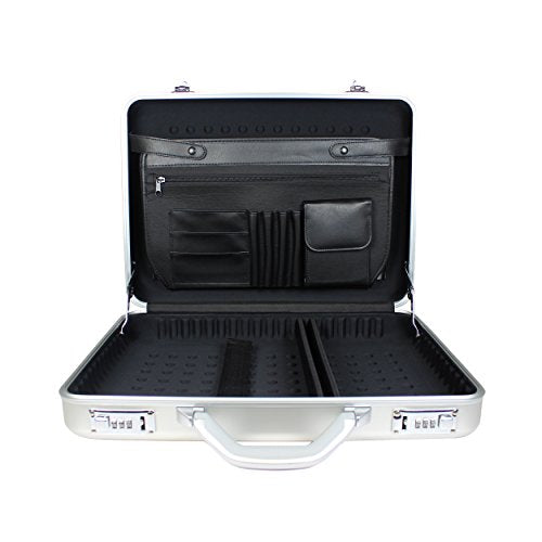 World Traveler European-style Aluminum Silver Laptop Attache Case Briefcase, One Size