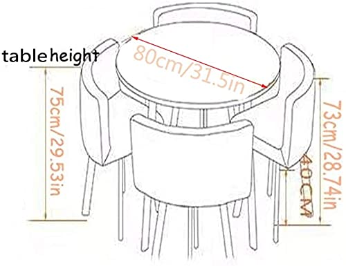 SKUAI Small Office Conference Coffee Table Chair Set - Negotiating Table and Chair for Simple Office, Dining Table Round Cafe Tea Shop (Diameter 80cm)