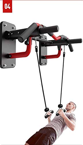 Multi Grip Pull-Up Bar Wall Mount Chin Up Bar with Hangers for Punching Bags Power Ropes Strength Training Equipment for Home Gym 330 LB Weight Capacity