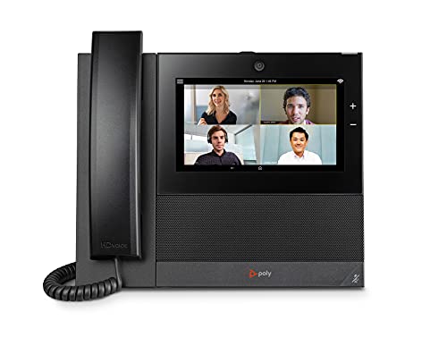 Plantronics Poly CCX 700 Desktop Business Media Phone - Open SIP with Handset, Video Camera, Color Touchscreen, POE - Zoom & Teams Compatible