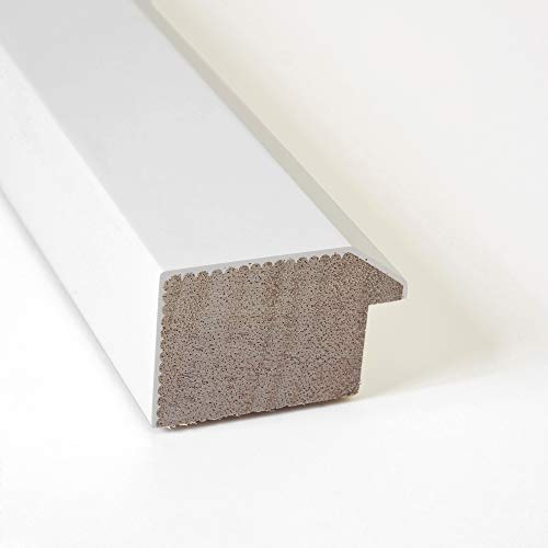 Tan Cork Board (40.00 x 28.00 in.), Blanco White Wood Frame - Bulletin Board, Organization Board, Pin Board - Large