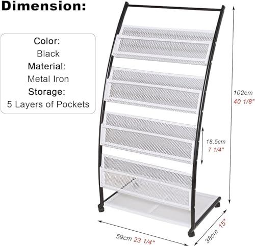 WEBERT Floor Standing Magazine Rack