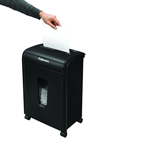 Fellowes 62MC 10-Sheet Micro-Cut Home and Office Paper Shredder with Safety Lock for Added Protection (4685101),Black