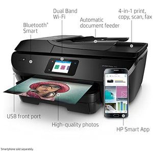 HP ENVY 78 55 Wireless All-In-One Color Inkjet Photo Printer, Black- Print Copy Scan Fax - 2.65" Touchscreen CGD, 15 ppm, 4800x1200 dpi, Auto 2-Sided Printing, 35-page ADF, Ethernet, Instant Ink Ready