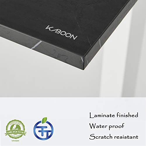 Kaboon Black Electric Standing Desk 47 Inch, Dual Motor Sit Stand Desk, Ergonomic Computer Workstation, Height Adjustable Desk with One-Piece Wood Tabletop(47×24 Black top, Black Frame)
