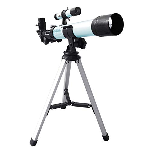 YSBZChu Telescope for Kids & Astronomy Beginners - 40mm Diameter 20X Magnification Telescope Portable Travel Telescope with Tripod,Educational Telescopes Kids Toy (Silver)