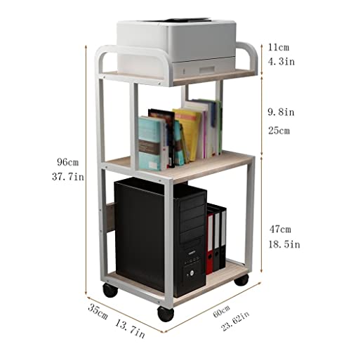 LOVULIFE Computer Tower Stand Printer Table with Extended Desktop Host Storage Shelf