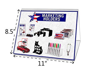 Marketing Holders Sign Holder Top Load Three Sided Table Tent 8.5"w x 11"h Frame Restaurant Menu Ad Display Stand Tabletop Value Pack of 20