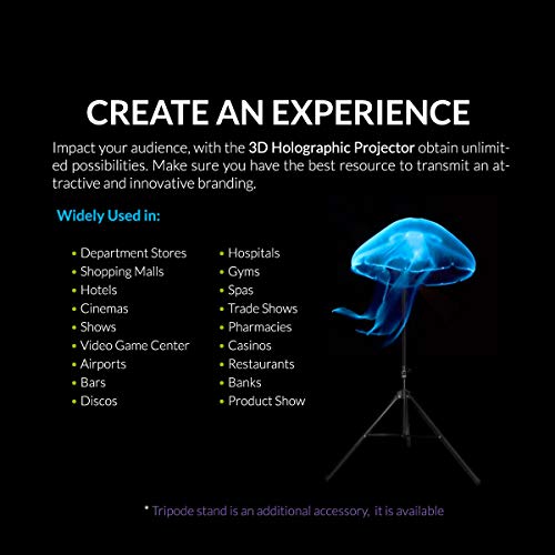 Xpectway 3D Hologram WiFi App Control Advertising Display Led Fan 3TF-42Z - Amazing 3D Videos and Photos - The 3D WiFi Led is Ideal for Store Signs,Casinos,Restaurants,Bar Signs - 16.9in - 43cm