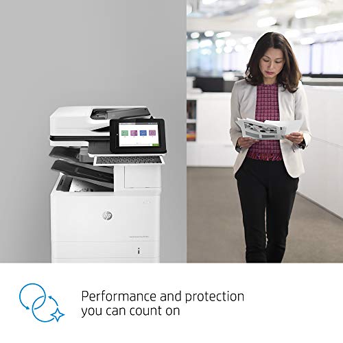 HP LaserJet Enterprise Flow MFP M635z Monochrome All-in-One Printer with built-in Ethernet, 2-sided printing, high-capacity input feeder, wheeled stand & 3-bin stapler/stacker (7PS99A)