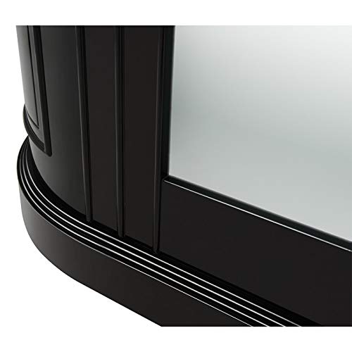 Reception Desk Led Lights Reception Area Counter Desk Receptionist Desk - Alex (Black)