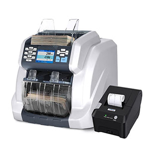 RIBAO 58PLUS Printer and BCS-160 Two-Pocket Mixed Denomination Money Counter