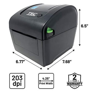TSC - B08GBMMGWY DA220 Desktop Direct Thermal Transfer Label Printer - 4.25", 203 dpi - USB 2.0 or Optional Bluetooth Interface