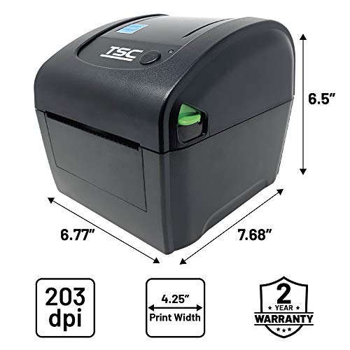 TSC - B07CKVB3C7 DA210 Desktop Direct Thermal Transfer Label Printer - 4.25", 203 dpi - USB 2.0, Black, 11 x 7.6 x 7.2 inches