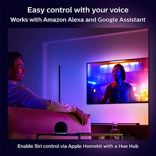 Philips Hue Gradient Signe Floor Lamp 2-Pack - Black, Alexa, Apple HomeKit, Google Assistant