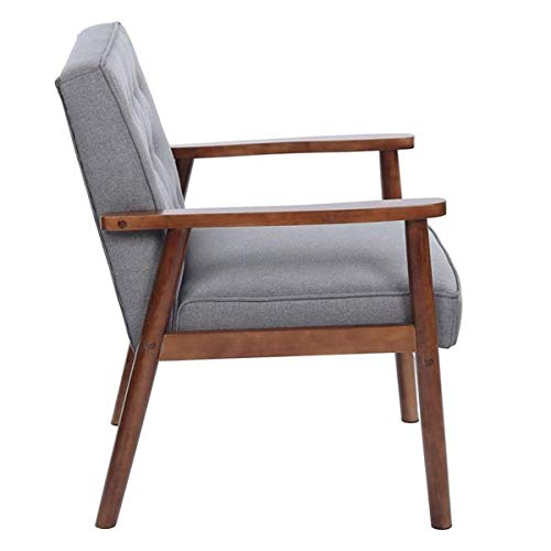 75x69x84CM Meeting Waiting Room Confere400 lbs League Executive Guest Chair Guest Reception Chairs Wooden Lounge Chair Mid-Century Chair Retro Accent Single Sofa Chair Seat Office Executive Side Chair