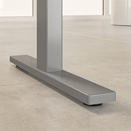 Move 60 Series 60W x 24D Height Adjustable Standing Desk with Storage in Mocha Cherry Satin with Cool Gray Metallic Base