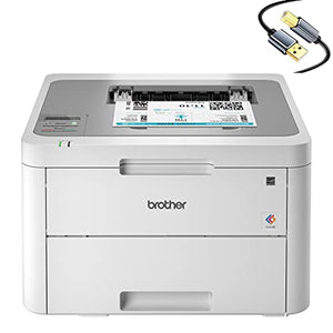 Brother HL-L3210C USB & Wireless Digital Color Laser Printer for Home Business Office - Single-Function: Print Only - 19 ppm, 600 x 2400 dpi, 250-Sheet Large Capacity, Tillsiy USB Printer Cable