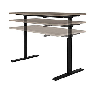 Realspace Magellan Pneumatic Sit-Stand Height-Adjustable Desk, Gray