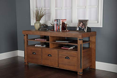 American Furniture Classics Industrial Collection Credenza Console and Hutch Bundle