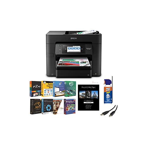 Epson Workforce Pro EC-4040 Inkjet Multifunction Printer Starter Bundle (5 Items)