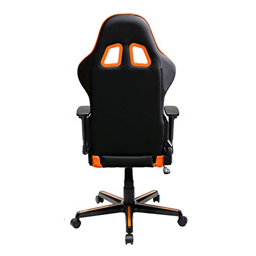 DXRacer FH00/NO Black Orange Racing Bucket Seat Office Chair Gaming Ergonomic with Lumbar Support