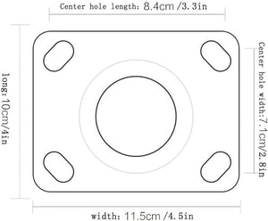 ROLTIN Heavy Duty Swivel Casters 200mm Galvanized Nylon Wheel - 2 Pack