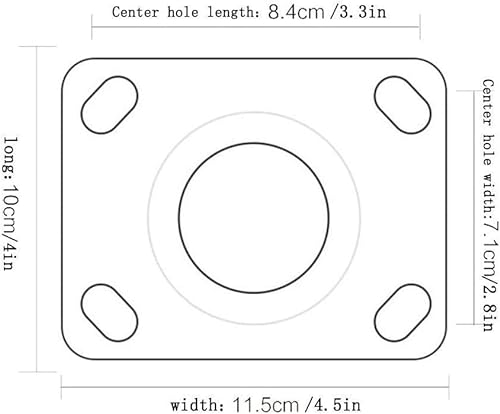 ROLTIN Heavy Duty Swivel Casters 200mm Galvanized Nylon Wheel - 2 Pack
